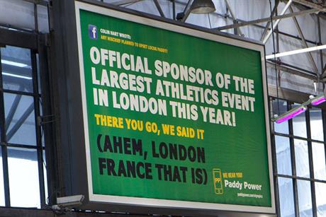 LOCOG U-turns over Paddy Power 'London' ads