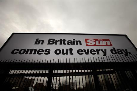 The launch of the Sun on Sunday was backed by an outdoor campaign