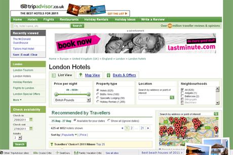 TripAdvisor: consumer-led reviews website