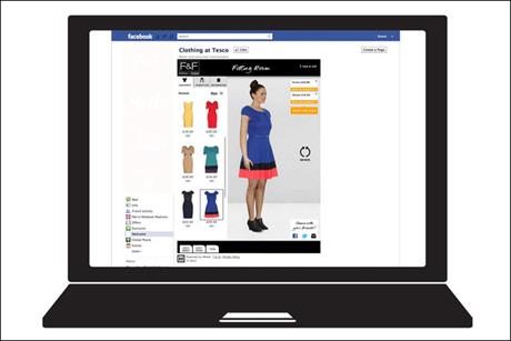 Tesco: trials virtual 3D fitting room service
