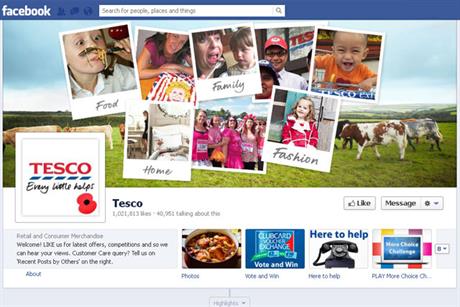 Tesco: runs crowdsourcing campaigns on Facebook page
