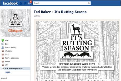 Ted Baker launches rutting season Facebook campaign | Advertising ...