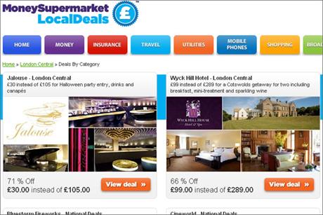 MoneySupermarkets: rolls out online deals service