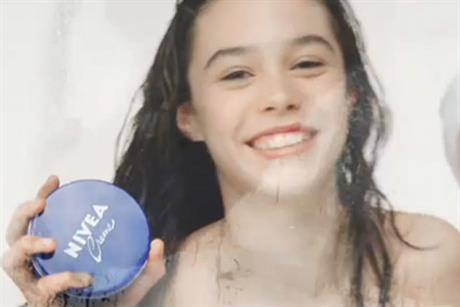 Nivea: promotes 100 years of skincare