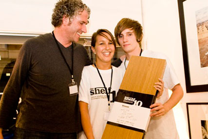 Gary Sharpen with students Charlie Gray and James Hobbs