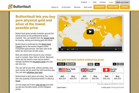 BullionVault: seeks agencies amid ramp-up in advertising