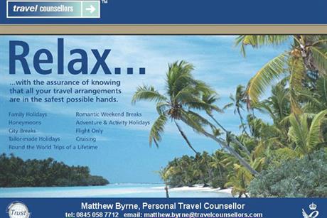 Travel Counsellors: preparing an advertising push