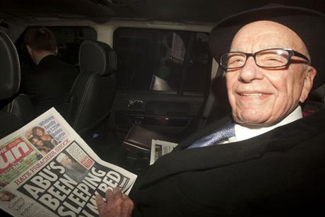 Rupert Murdoch: announced the launch of the Sunday title while in London