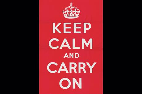 46. 'Keep calm and carry on' poster