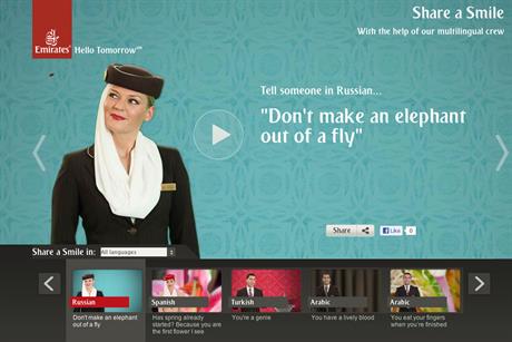 Emirates: share a smile campaign