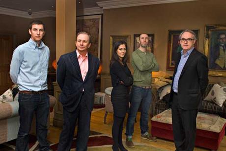 From l-r, Angus Macadam, Stewart Owen, Ida Rezvani, Paul Jordan and Jim Kelly