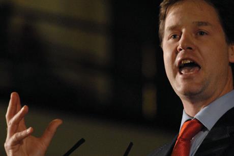 Nick Clegg: at loggerheads with his party
