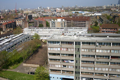 Underprivileged Aylesbury Estate, south east London, is often linked with poverty
