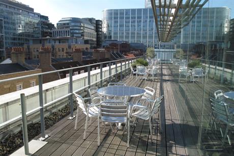 Roof terrace at Ketchum