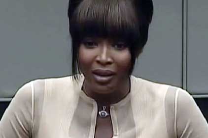 Eye of the storm: Campbell gave evidence at The Hague