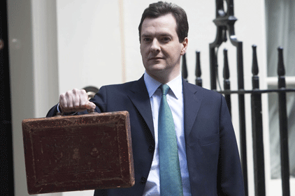 Unveiling new budget: Chancellor George Osborne