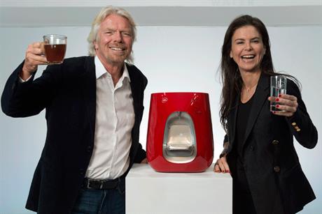 Virgin Pure water: Richard Branson and Ofra Strauss, chairperson of Strauss Group