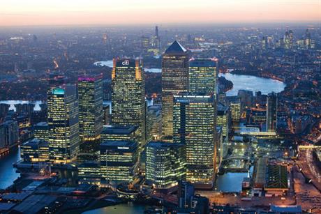 Seeking global firms: Canary Wharf