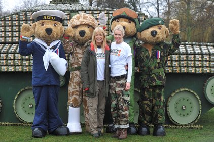 Eggs for Soliders enlisted Gaby Roslin and Nell McAndrew
