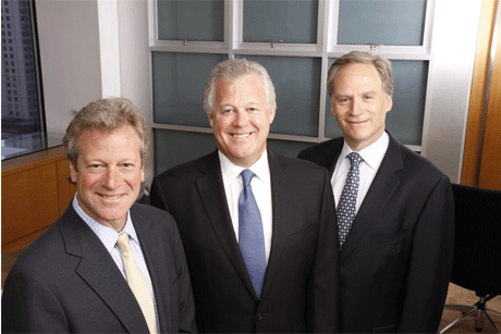 Leadership team: From left, Andy Polansky, Jack Leslie and Harris Diamond (Credit: Larry Ford)