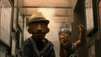 James and Bryant ... in puppet form