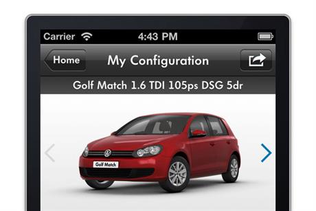 VW 'car configurator iPhone app' by DDB UK