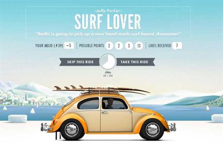 VW Beetle 'hitchhike with a like' by Tribal DDB Amsterdam