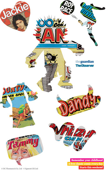 The Guardian 'classic comics promotion' by Wieden & Kennedy London