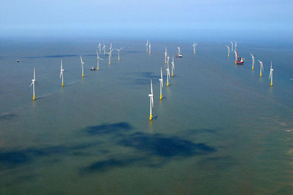 The 60MW Scroby Sands project is located off the Norfolk coast