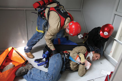 First aid staff are trained to give medical assistance in emergencies 