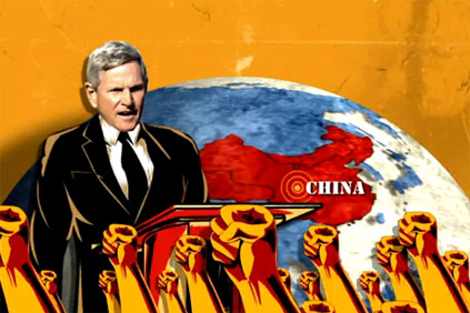Former Indiana governor was the target of a 'pro-China' ad campaign by a pro-Republican group 