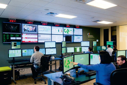 Mission control. Iberdrola staff work around the clock to monitor the firms 2,500-plus turbines