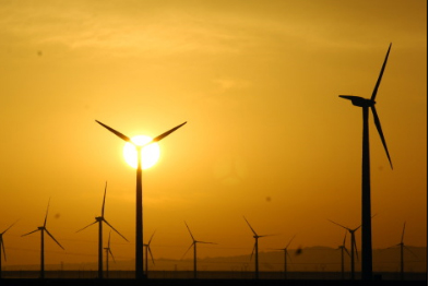A wind farm in Jiuquan province, where a Sinovel turbine collapsed