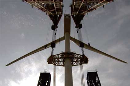 A Sinovel 3MW turbine. The manufacturer is looking to build larger capacity turbines