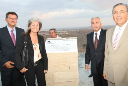 The foundation laying ceremony for the Rokas wind farm in Cyprus