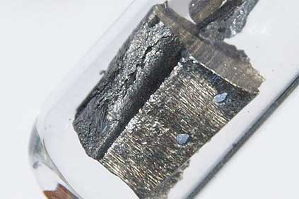 Neodymium. China accounts 95% of global production of rare earth metals 