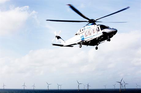 Good match: the small capacity and rapid response time of helicopters fits well with the dispersed nature of offshore wind turbines