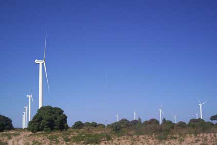 An artists rendering of the 125MW wind farm planned for Taïba Ndiaye