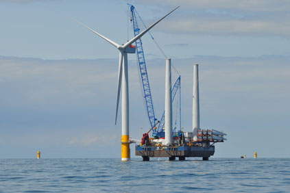 Under construction: Large projects such as Dogger Bank are part of UK strategy