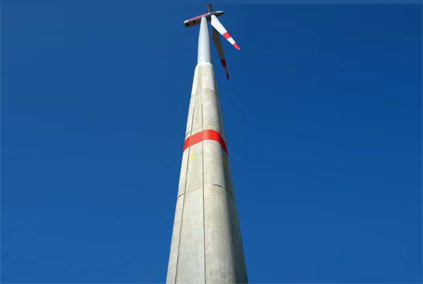 A wide tower base diameter contributes to optimised load transfer from tower to foundation