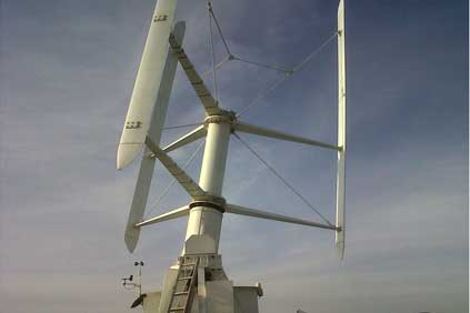 The 35kW prototype of the Vertiwind turbine 