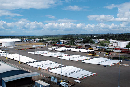 Storage space: Turbine blades at Port of Vancouver