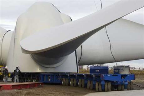 A BARD VM, 5 MW turbine under construction 