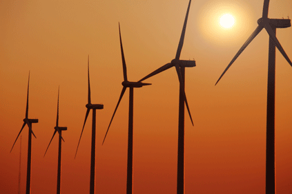 A wind farm at Le Vieux Moulin, France