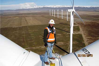 Suzlon technician Kent Smith
