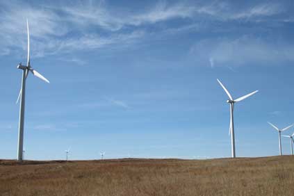 A Nebraskan wind farm in the Sandhills 