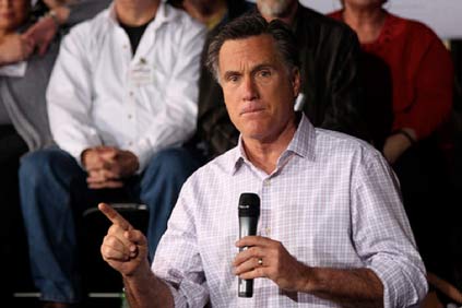 Republican presidential hopeful Mitt Romney