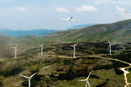 GE Energy 1.5 MW turbines at Enel Green Power's 7.5 MW Collarmele wind farm in the Italian region of Abruzzo 