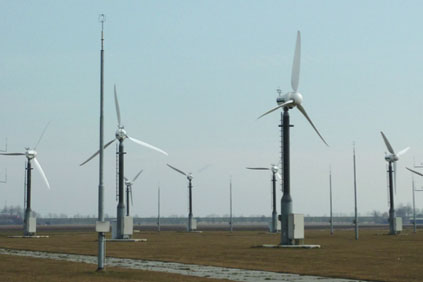 A potential wind farm is tested in Kilkenny, Ireland