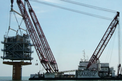 A substation is installed at 1GW London Array
